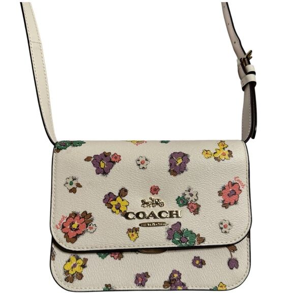 Coach Handbags - Coach Mini Brynn Spaced Floral Fields Print Chalk Multi Crossbody Bag